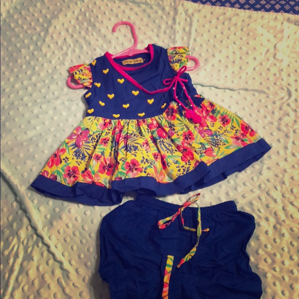 (9-18 mths) Indian Dhoti Frock wore once for pics